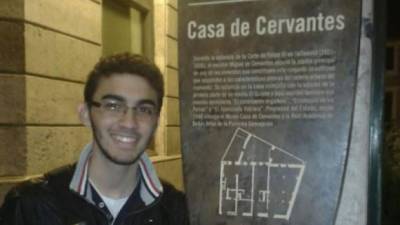El estudiante Mario Valladares en España