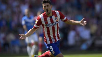 David Villa abrió el camino de la victoria del Atlético de Madrid.