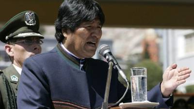 Evo Morales durante el homenaje a Ernesto 'Che' Guevara en su 89 natalicio.EFE