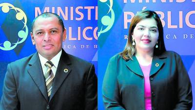 El exdirector y la ex subdirectora de la ATIC, Ricardo Castro y Kenia Reconco.