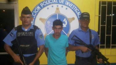 Maynor Esaú Márquez García fue detenido por agentes de la Policía Nacional.