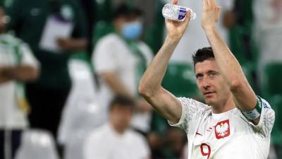 Lewandowski durante el encuentro ante Arabia Saudita.