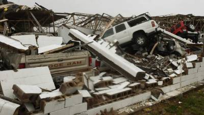 La ciudad de Rockport fue la primera que recibió el impacto del huracán Harvey la noche del viernes.