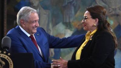 Presidente de México, Andrés Manuel López Obrador, y presidenta de Honduras, Xiomara Castro.