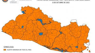 Gobierno salvadoreño decreta alerta naranja.
