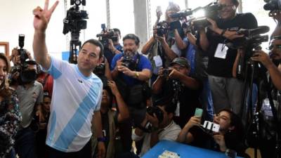 El candidato del Frente de Convergencia Nacional, Jimmy Morales, dijo estar seguro del respaldo de los guatemaltecos.