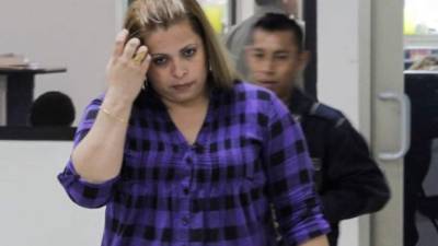 La acusada, ayer, en la lectura del fallo.