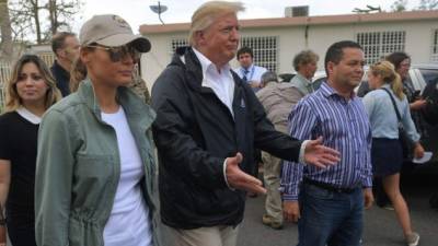 Trump visitó Puerto Rico tras el azote del huracán María en 2017./AFP.