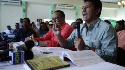 Miguel Aguilar, presidente de Stenee, ayer cuando aseguró que en la Enee hay muchos apadrinados políticos.