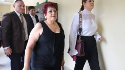 Lena Gutiérrez a su llegada a los tribunales de justicia.