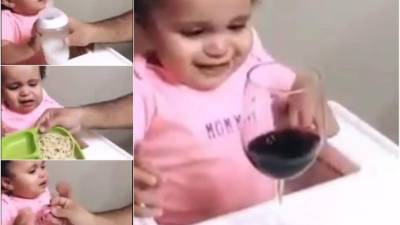 El bebé sabía lo que quería.