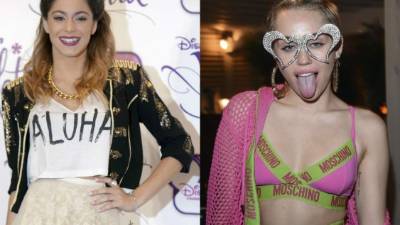 Martina Stoessel y Miley Cyrus.