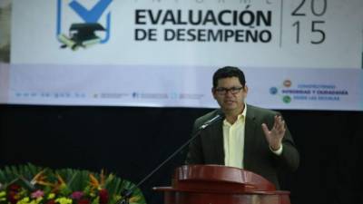 El ministro de Educación, Marlon Escoto, presentó ayer el informe de Educación.