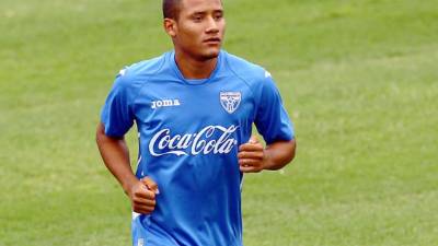 Luis Garrido durante el entrenamiento de este domingo.