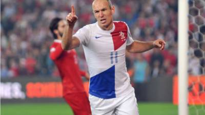 Netherlands' Arjen Robben reacts during the World Cup 2018 football qualification match between the Netherlands and Sweden at the Amsterdam Arena in Amsterdam on October 10, 2017. AFP PHOTO/Emmanuel Dunand / AFP PHOTO / EMMANUEL DUNAND