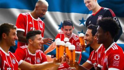 Esta es la imagen que utilizó el Bayern Múnich para felicitar a Honduras por su Independencia.
