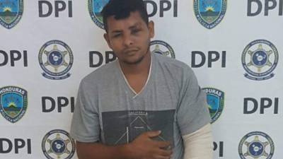 Presentación del reo recapturado Orlin Montes, quien tenía ya un año de andar prófugo.