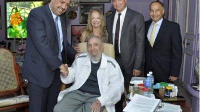 Fidel Castro en la foto de la visita del presidente de la Asociación de Comités Olímpicos Nacionales. Foto: AFP