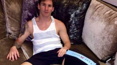 Leo Messi se recupera de una lesión. Foto Facebook Messi