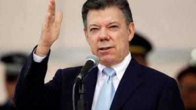Juan Manuel Santos presidente colombiano.