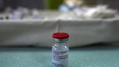 Una dosis de la vacuna de Moderna contra la covid-19.