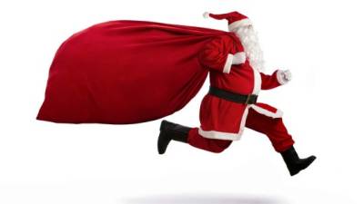 Papá Noel debe alimentarse para mantenerse en forma y saludable.