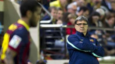 Tata Martino, durante el partido contra el Villarreal.