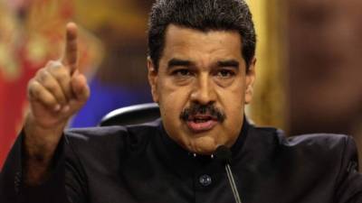 En la imagen un registro del presidente de Venezuela, Nicolás Maduro, quien acusó a los comerciantes de utilizar la cotización del 'dólar criminal' para inflar los precios de sus productos y lucrarse a costa del pueblo. EFE/Archivo