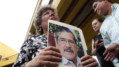 Hilda Caldera, viuda de Alfredo Landaverde. Foto de archivo.