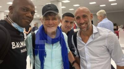 David Suazo junto al estratega bosnio Bora Milutinovic.