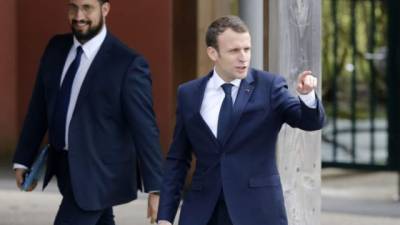 Macron negó sostener una relación amorosa con su guardaespalda, Alexandre Benalla./AFP.