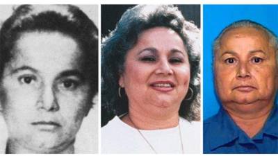 Tres imágenes de Griselda Blanco: en su niñez, cuando se convirtió en la reina de la coca y mientras estaba recluida en Estados Unidos.