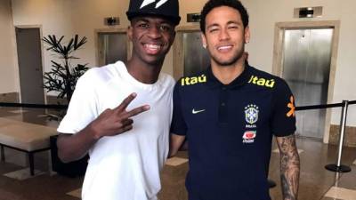 Vinicius sueña con jugar al lado de Neymar en el Real Madrid.