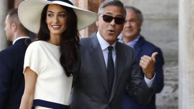 George Clooney y Amal Alamuddin.