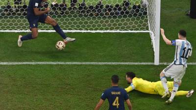 Así fue el tercer gol de Lionel Messi ante Francia.