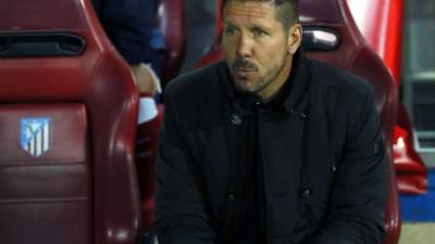 Diego Simeone, en el banquillo del Atlético de Madrid.