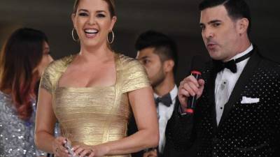 Alicia Machado participó como maestra de ceremonias en una gala en California. AFP.