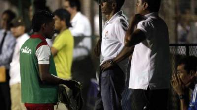 Horacio Londoño durante el partido contra el Honduras Progreso.