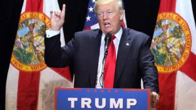 Trump hizo campaña en el estado de la Florida.