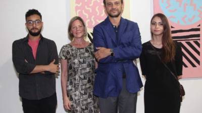 Wilmer Murillo, Elena y Miguel Alberto y Mina Wright.