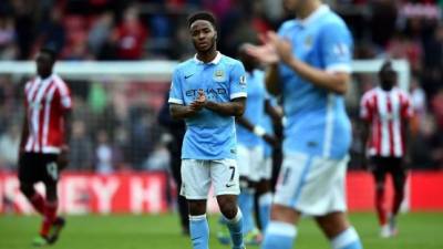 Raheem Sterling al final del partido que el Manchester City perdió. Foto AFP