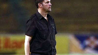 Javier Delgado, durante el partido contra el Platense.
