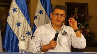 El presidente de Honduras, Juan Orlando Hernández.