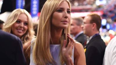 La hija de Donald Trump, Ivanka Trump, durante el anuncio oficial de nominación de Donald Trump como candidato republicano a la presidencia de Estados Unidos, en el segundo día de la Convención Nacional Republicana 2016 en el Quicken Loans Arena en Cleveland, Ohio.