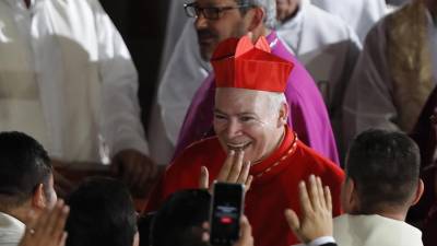 El cardenal Carlos Aguiar Retes.