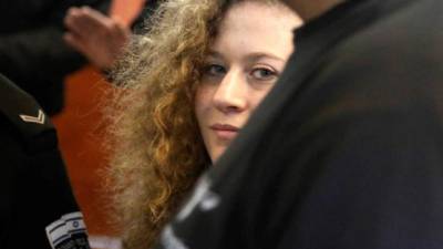 Ahed Tamimi en el tribunal militar donde será juzgadapor doce cargos. Foto EFE