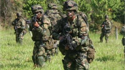 Los soldados norteamericanos y colombianos trabajaron juntos.