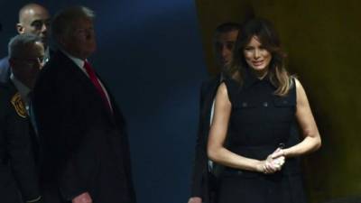 La primera dama estadounidense, Melania Trump, acompañó a su esposo, el presidente Donald Trump a la presentación de su segundo discurso en la Asamblea General de la ONU, este martes en Nueva York.