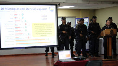 El jefe policial Ramón Sabillón presentó los resultados del informe.