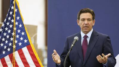 El gobernador de Florida y aspirante a la candidatura presidencial republicana en 2024, Ron DeSantis.